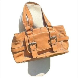 Sophia Caperelli hand bag tan exterior animal print interior